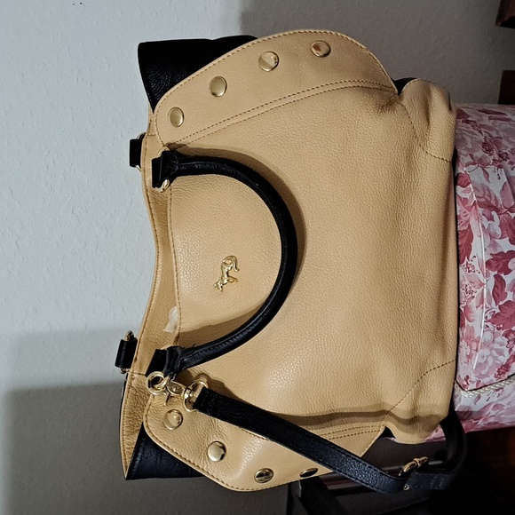 Emma Fox Studded Leather Satchel NWOT - Picture 3 of 7